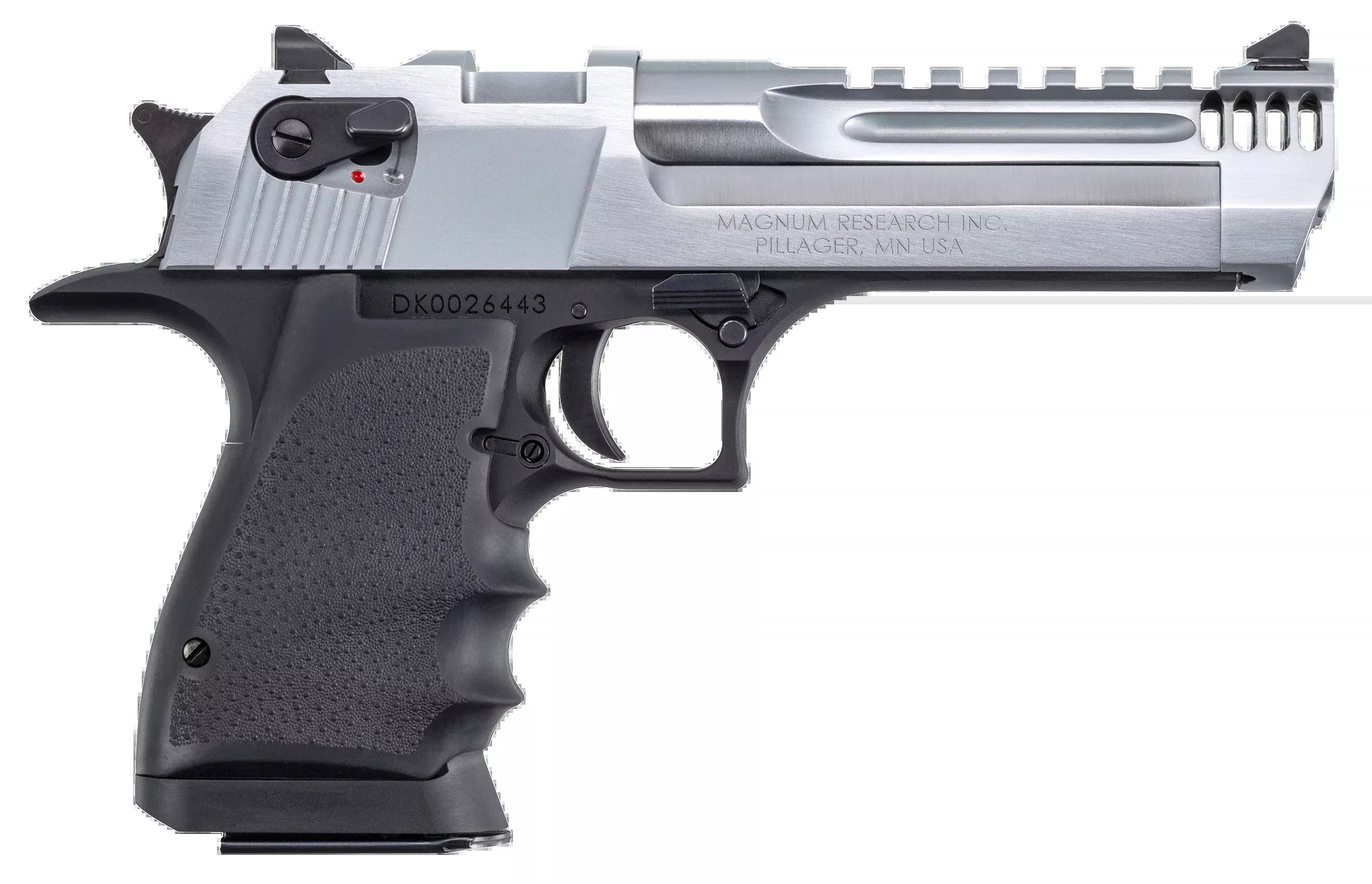 Magnum Research Desert Eagle Mark XIX L5 357 Mag 5" 9+1 Semi-Auto Pistol - Muzzle Brake - Black/Brushed Chrome
