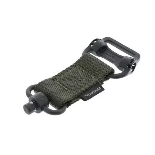 Magpul MAG519-RGR MS1/MS4 Sling Adapter made of Steel with Maganese Phosphate Ranger Green Finish, Polymer Hardware, Nylon 1.25" Webbing & Two to One-Point Design for AR-15, M4, M16, AK-Platform & AKM