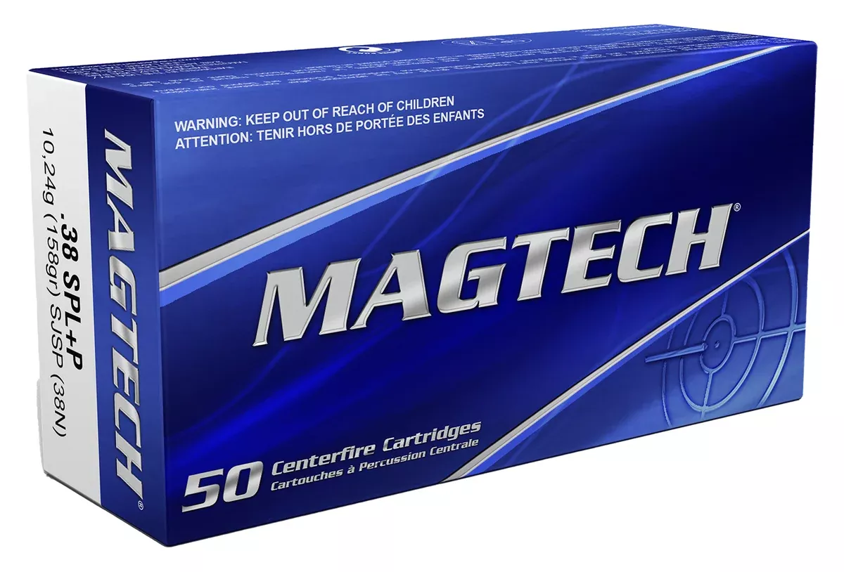 Magtech 38N Range/Training38Special+P 158gr Semi Jacketed Soft Point 50 Per Box/20 Case
