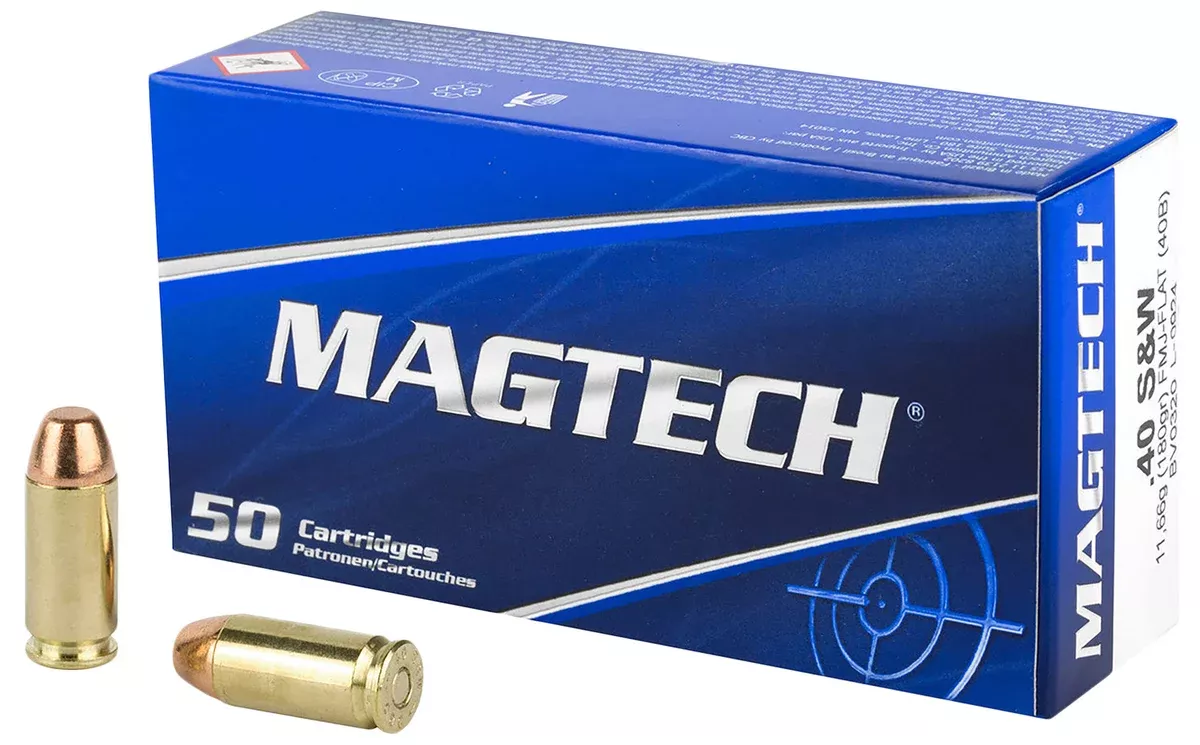 Magtech 40B Range/Training40S&W 180gr Full Metal Jacket Flat Nose 50 Per Box/20 Case