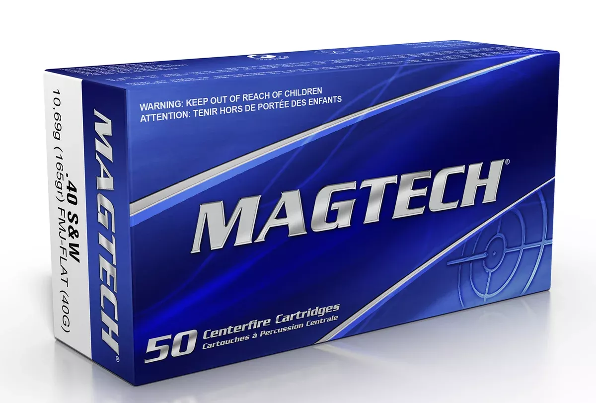 Magtech 40G Range/Training40S&W 165gr Full Metal Jacket Flat Nose 50 Per Box/20 Case