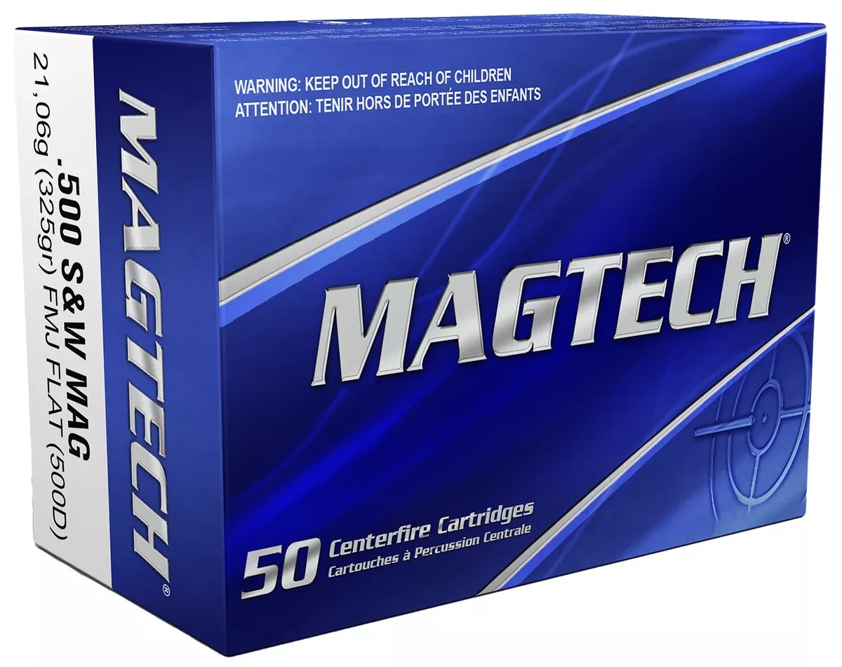 Magtech 500D Range/Training500S&WMag 325gr Full Metal Jacket Flat Nose 20 Per Box/25 Case