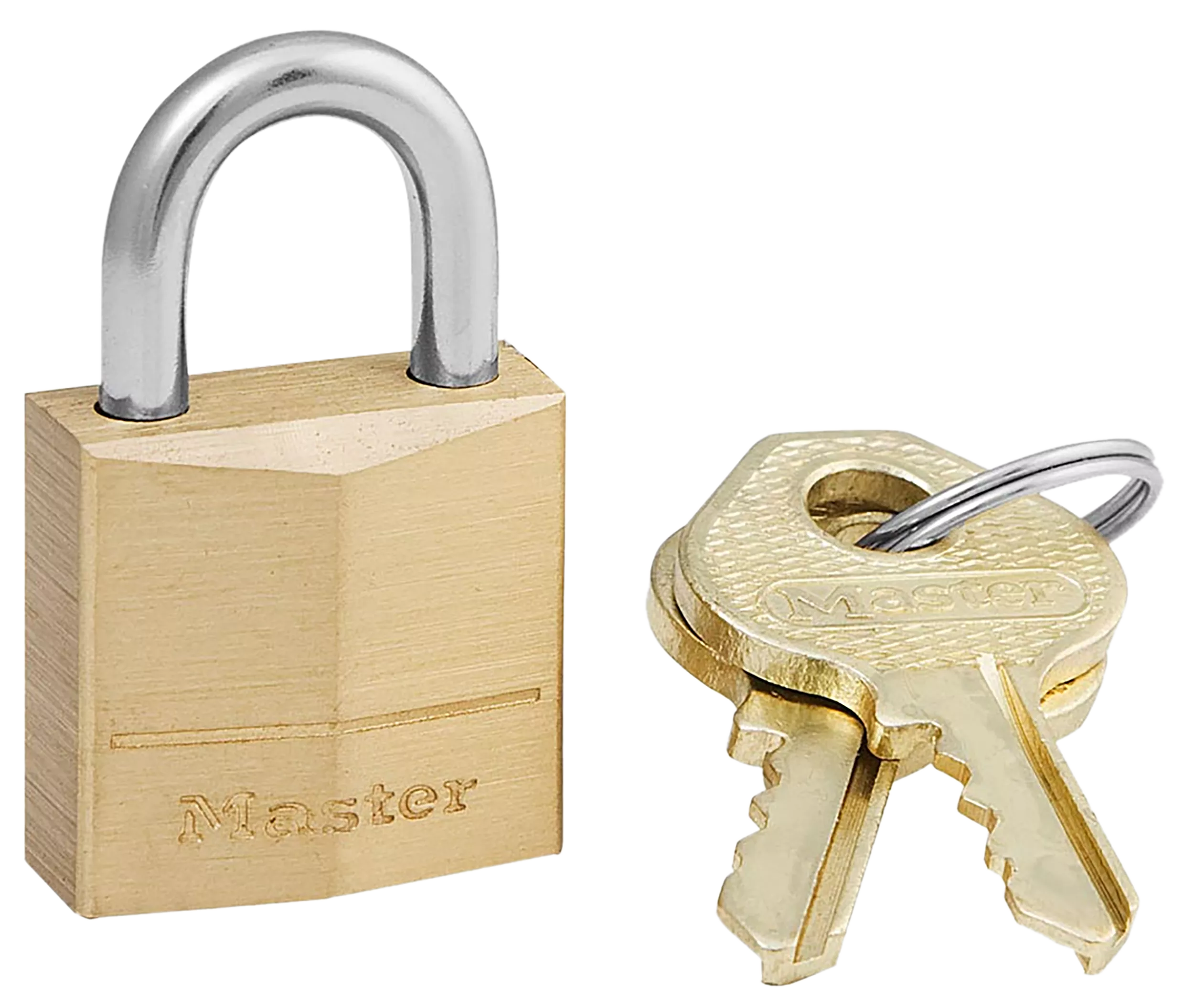 Master Lock 120D PadlockOpen With Key Gold Brass