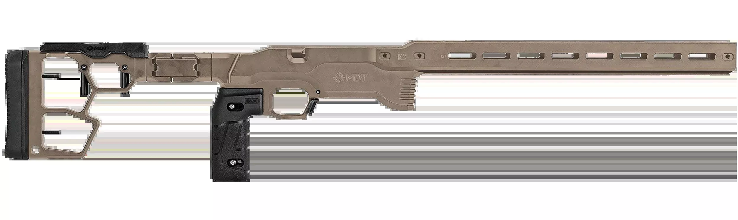 MDT ACC Premier Gen2 Folding Chassis, Flat Dark Earth Cerakote Aluminum for Ruger American Rimfire 116079FDE
