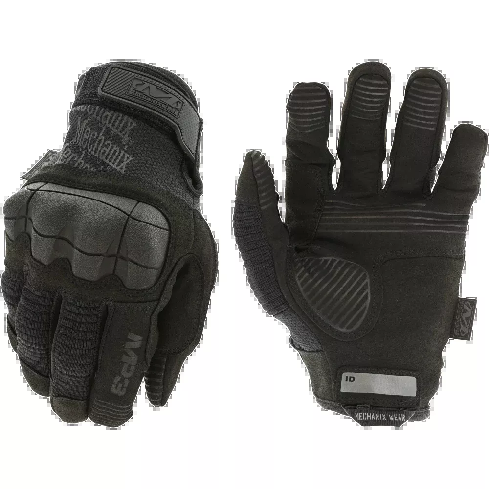 Mechanix Wear M-Pact 3 Covert Black Synthetic Leather Small Tactical Gloves