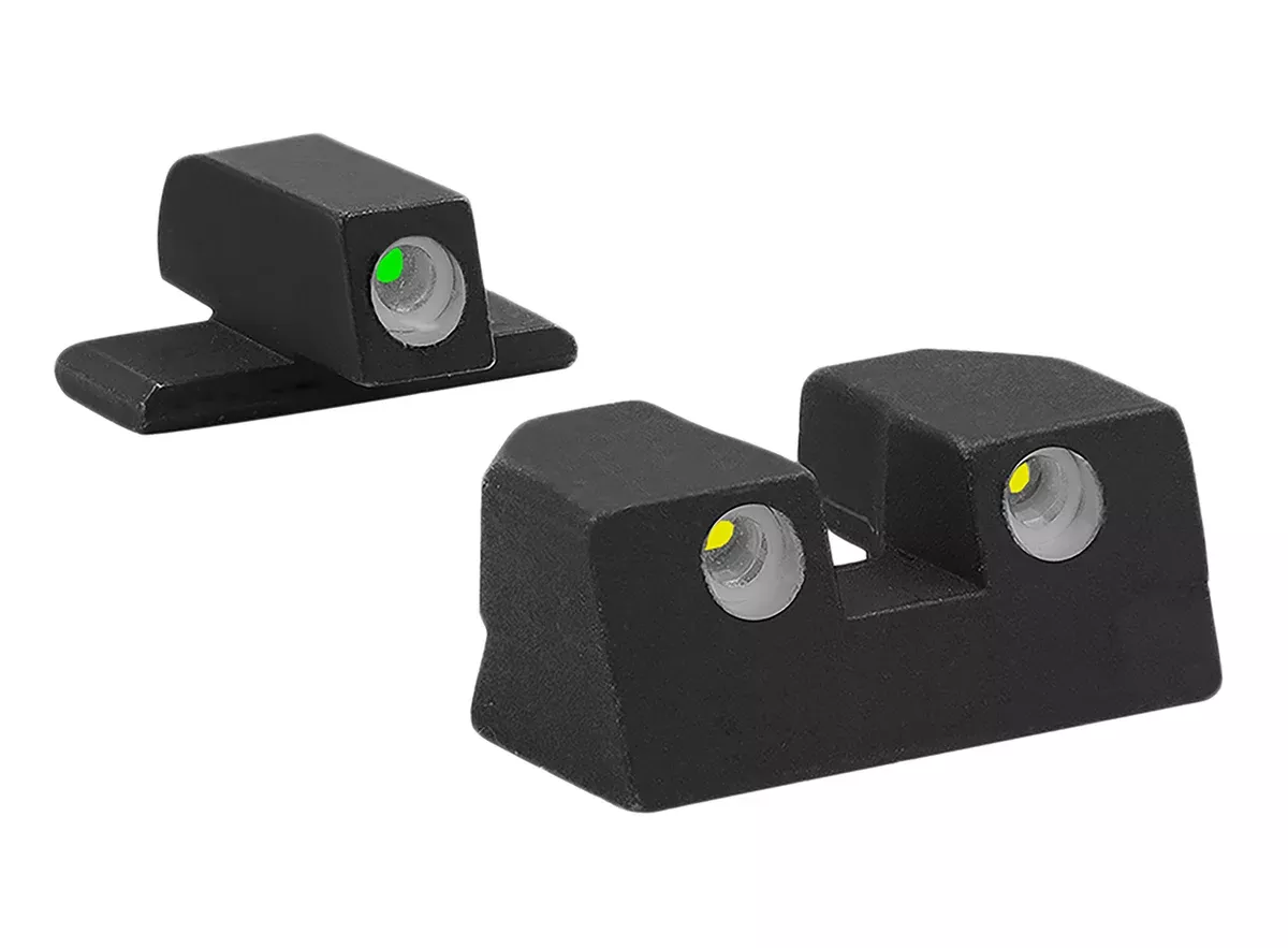 Meprolight USA 101103201 Tru-DotGreen Tritium White Outline Front Sight-Yellow Tritium White Outline Rear Sight Sig Sauer P-Series P226/P320