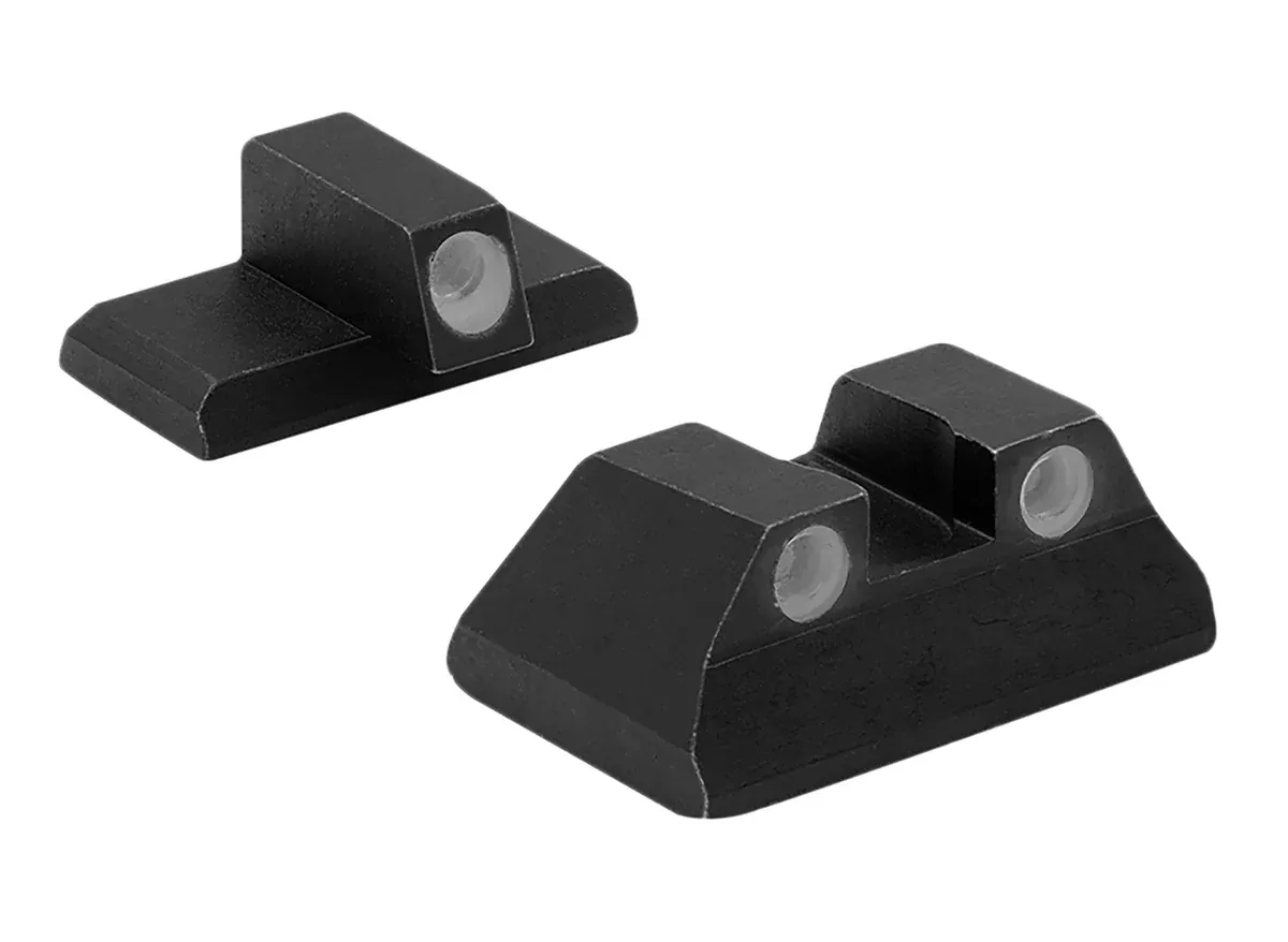 Meprolight USA 115193101 Tru-DotGreen Tritium White Outline Front Sight-Green Tritium White Outline Rear Sight H&K P2000/P2000 SK