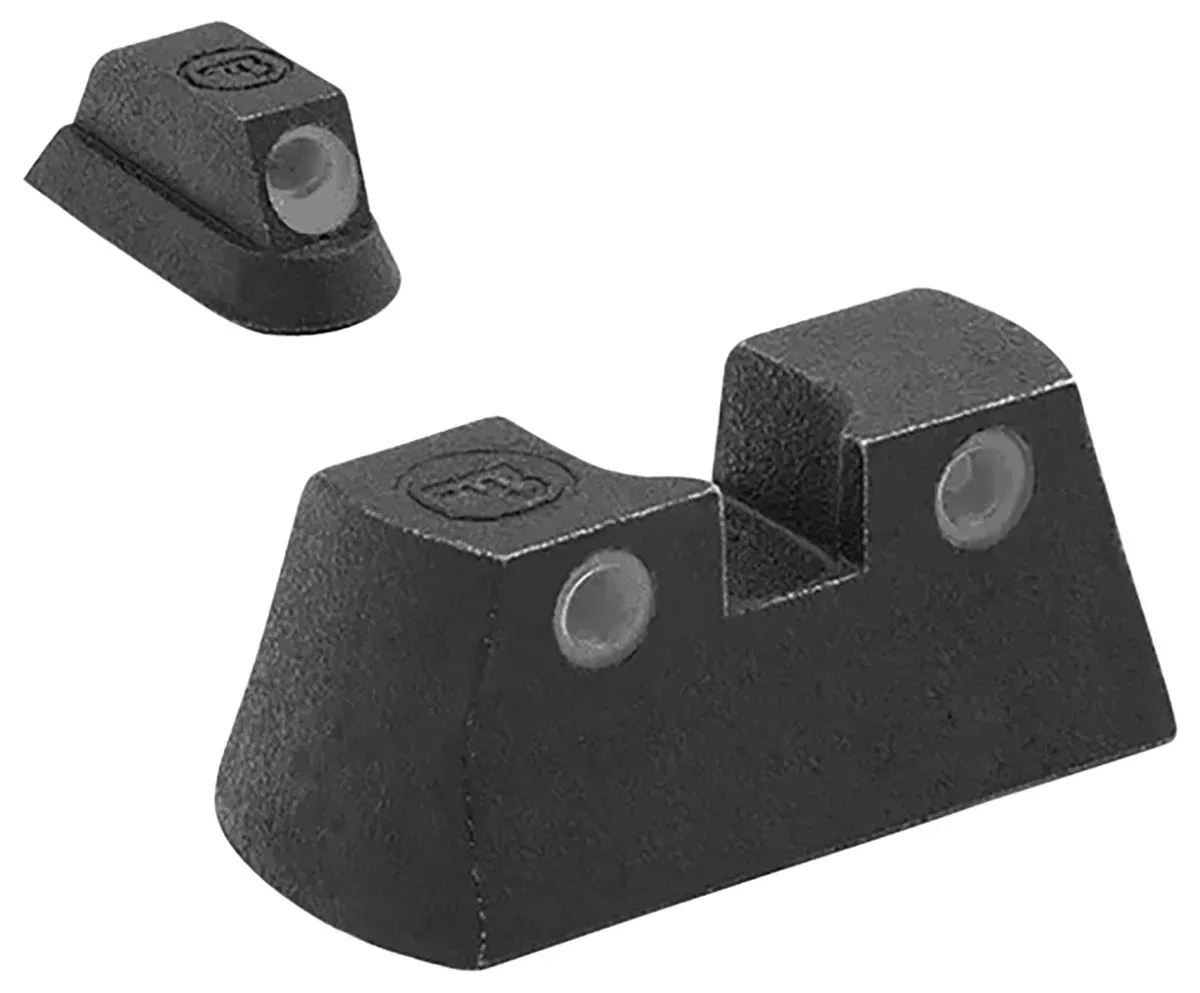 Meprolight USA 177753101 Tru-DotGreen Tritium White Outline Front Sight-Green Tritium White Outline Rear Sight CZ P-01