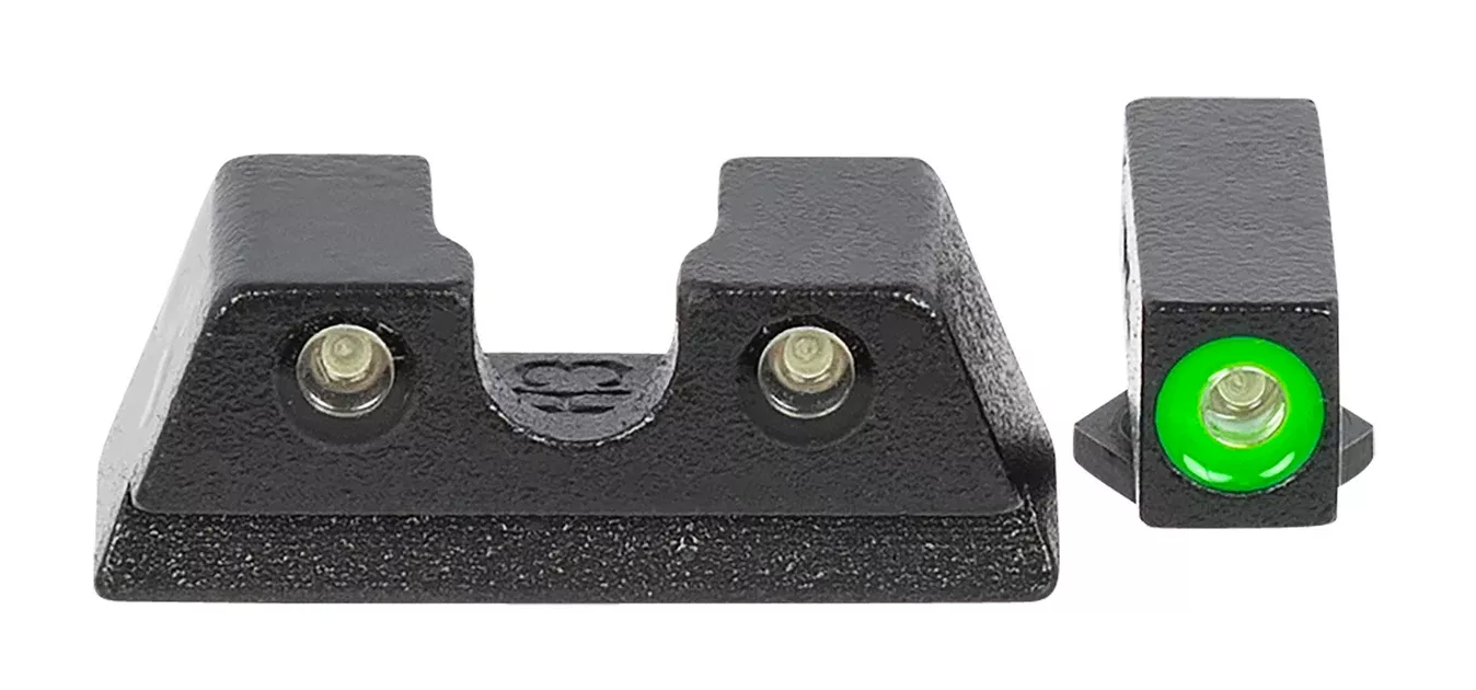 Meprolight USA 402203111 Hyper-BrightGreen Tritium Green Outline Front Sight-Green Tritium Black Outline Rear Sight Glock 42/43