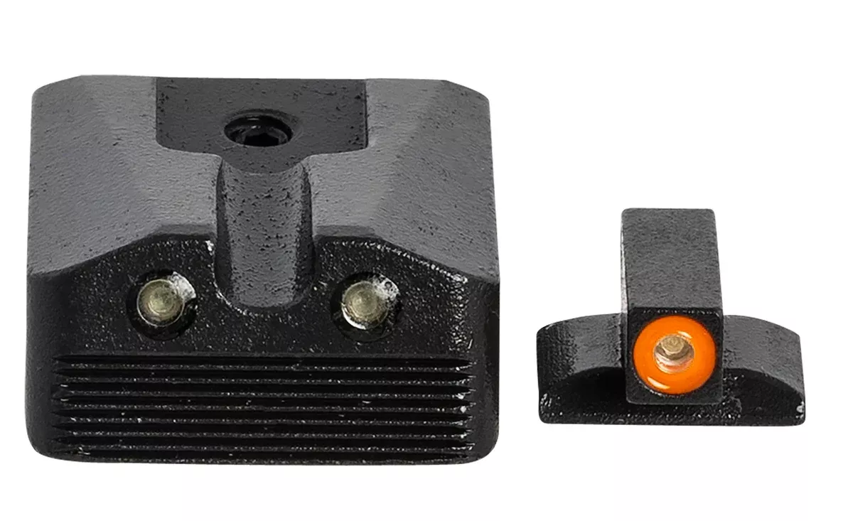 Meprolight USA 412213131 Hyper-BrightGreen Tritium Orange Outline Front Sight-Green Tritium Black Outline Rear Sight Kimber 1911 WEDGE