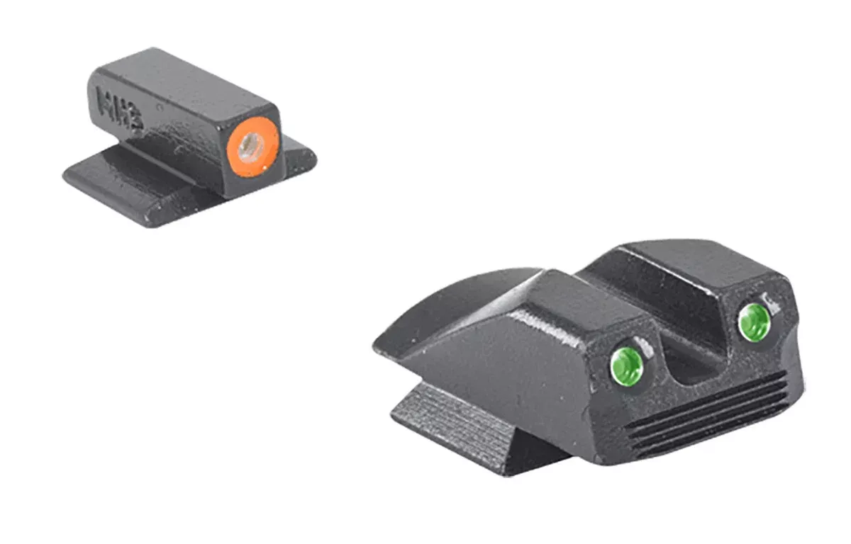 Meprolight USA 412293131 Hyper-BrightGreen Tritium Orange/Front Sight-Green Tritium, Black Frame Kimber 1911 Micro