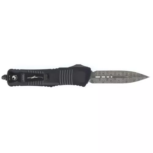 Microtech Combat Troodon D/E Signature Series Damascus Standard Ringed Hardware