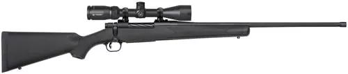 Mossberg 28249 Patriot w/Optic 7mm PRC 3+1 24" Matte Blued Threaded Barrel, Matte Blued Drilled & Tapped Receiver, Fixed Black Synthetic Stock, Vortex Crossfire II 3-9x40mm
