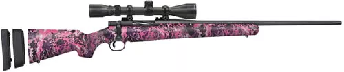 Mossberg 28258 Patriot Super Bantam w/Optic 350 Legend 4+1 22" Matte Blued Fluted Threaded Barrel, Matte Blued Drilled & Tapped Receiver, Adj LOP Muddy Girl Wild Synthetic Stock, 3-9x40mm Duplex