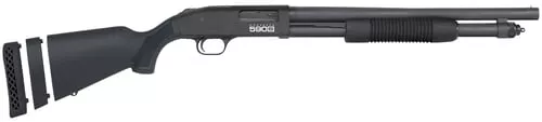 Mossberg 51609 590S12 Gauge Pump 3" 10+1 18.50" Matte Blued Heavy Walled Barrel, Drilled & Tapped Black Receiver, Fixed Black Synthetic Stock