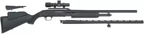 Mossberg 54047 500 Field/Deer Pump 20 Gauge 5+1 3" 26" Vent Rib/24" Slugster Barrels, Matte Blued Metal Finish, Synthetic Dual Comb Stock, Includes Accu-Set Chokes & Dead Ringer 2.5x20mm Scope