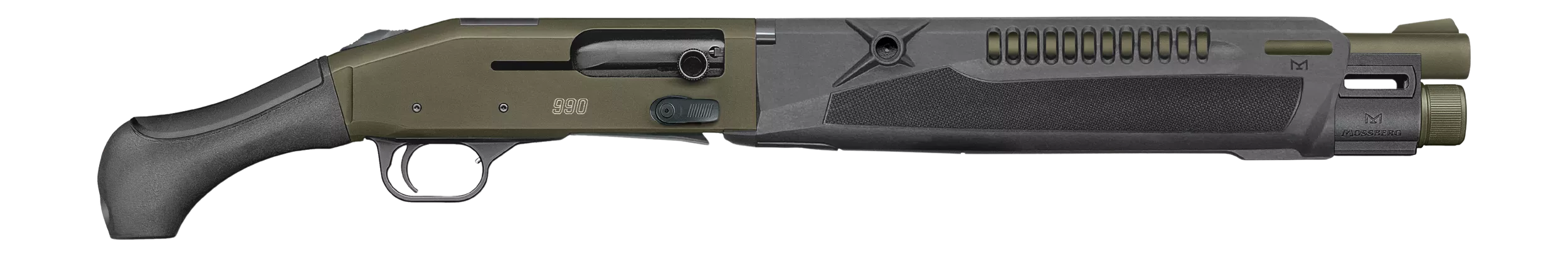 Mossberg 83012 990 Aftershock SPX Semi-Auto 3" 5+1 14.75" OD Green Cerakote Integrated Heat Shield Barrel & Drilled & Tapped Receiver, Black Polymer Grip