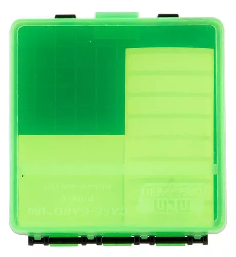 MTM P-100-9-16T Case-Gard Ammo Box 100 Round Flip-Top 9mm 380 ACP