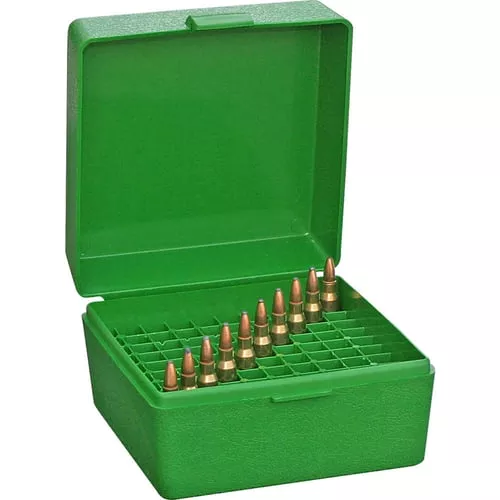 MTM RS-100-10 Case-Gard Ammo Box 100 Round Flip-Top 223 204 Ruger