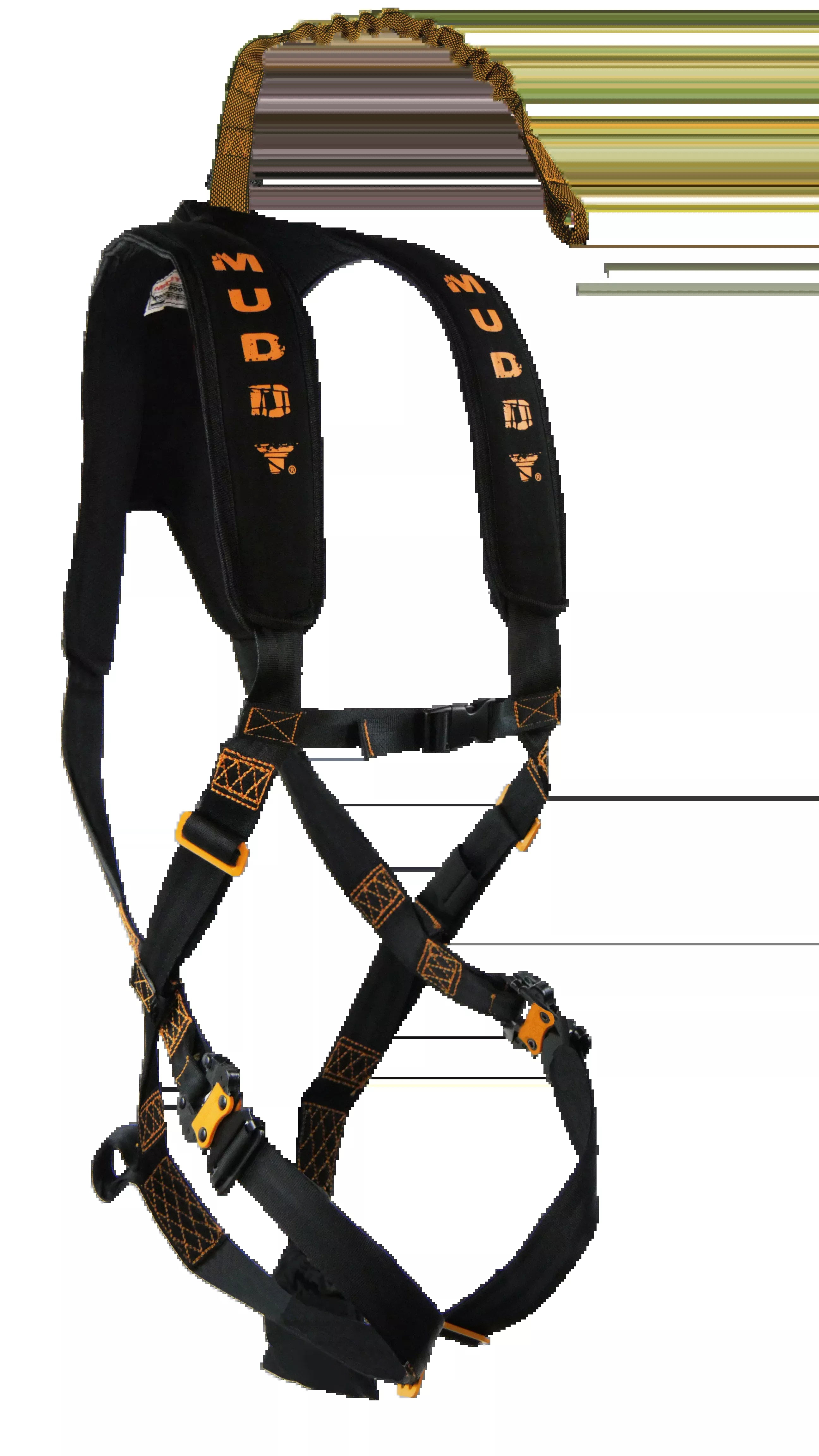 Muddy Diamondback Safety Harness Padded Nylon Black OSFA 300 lb Rating