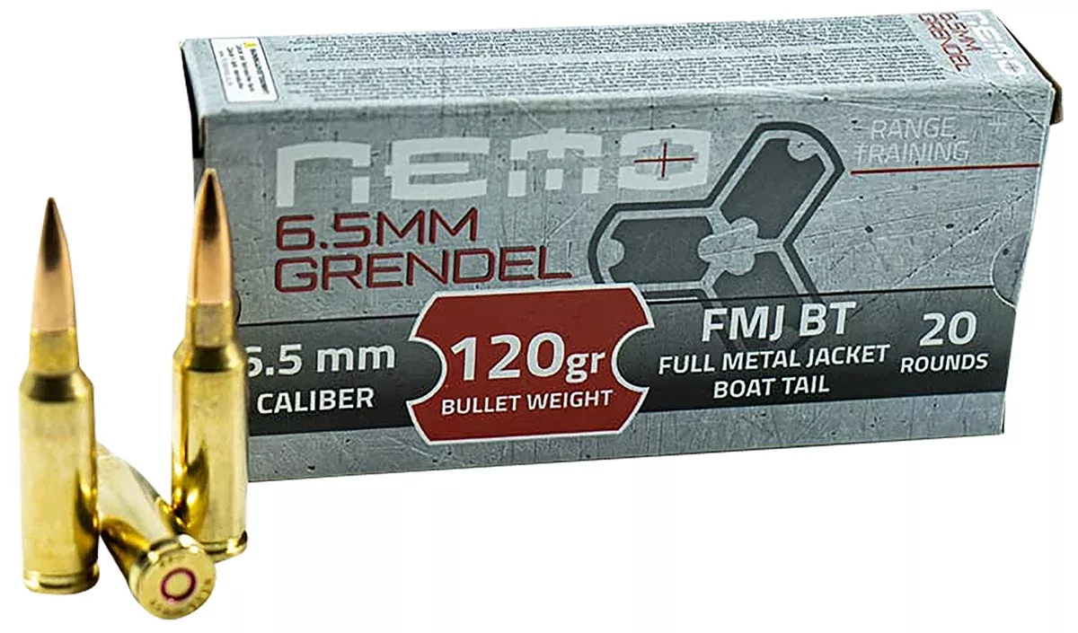 Nemo Arms 65GNA120PPU 6.5Grendel 120gr Full Metal Jacket Boat Tail 20 Per Box/25 Case