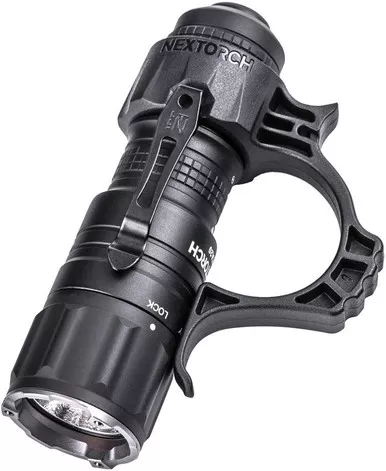 NexTorch TA20 Portable Tri-Setting Tactical Flashlight - USB-C Rechargeable, 1000 Lumens, Black