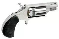 North American Arms 22mstw Wasp Snub Nose 22 Wmr Caliber With 1.63 " Vent Rib Barrel, 5rd Capacity Cylinder, Overall Stainless Steel Finish & Black Pebbled Texture Rubber Grip
