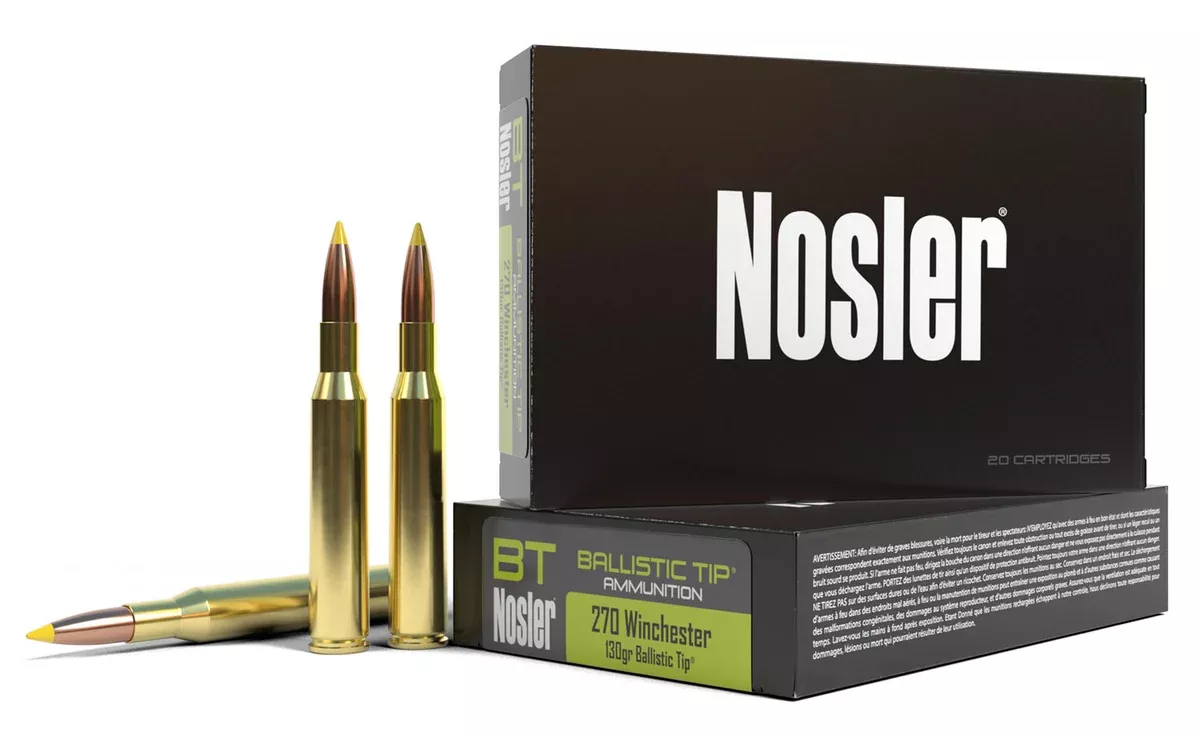 Nosler 40062 Ballistic Tip270Win 130gr Spitzer Ballistic Tip 20 Per Box/10 Case