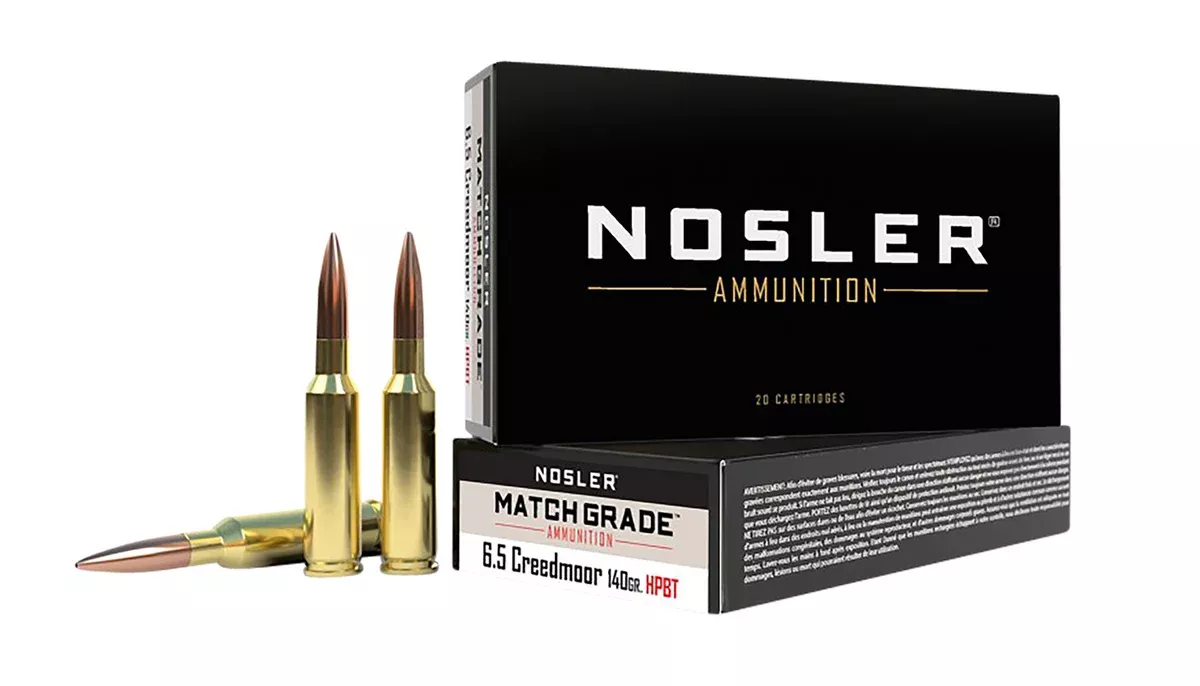 Nosler 43455 Match Grade6.5Creedmoor 140gr Custom Competition Hollow Point Boat Tail 20 Per Box/10 Case