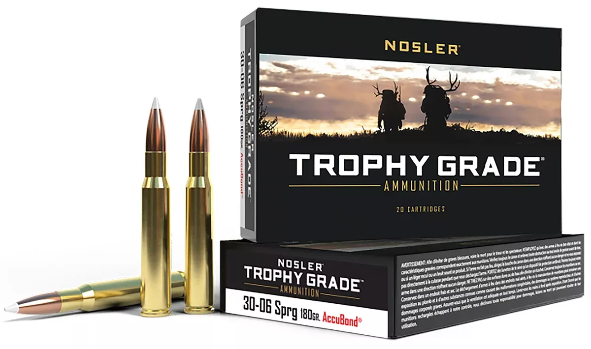 Nosler 46134 Trophy Grade30-06Springfield 180gr Nosler AccuBond 20 Per Box/10 Case