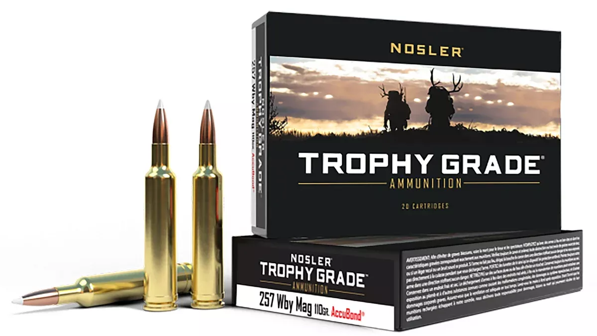 Nosler 60012 Trophy Grade257WthbyMag 110gr Nosler AccuBond 20 Per Box/10 Case