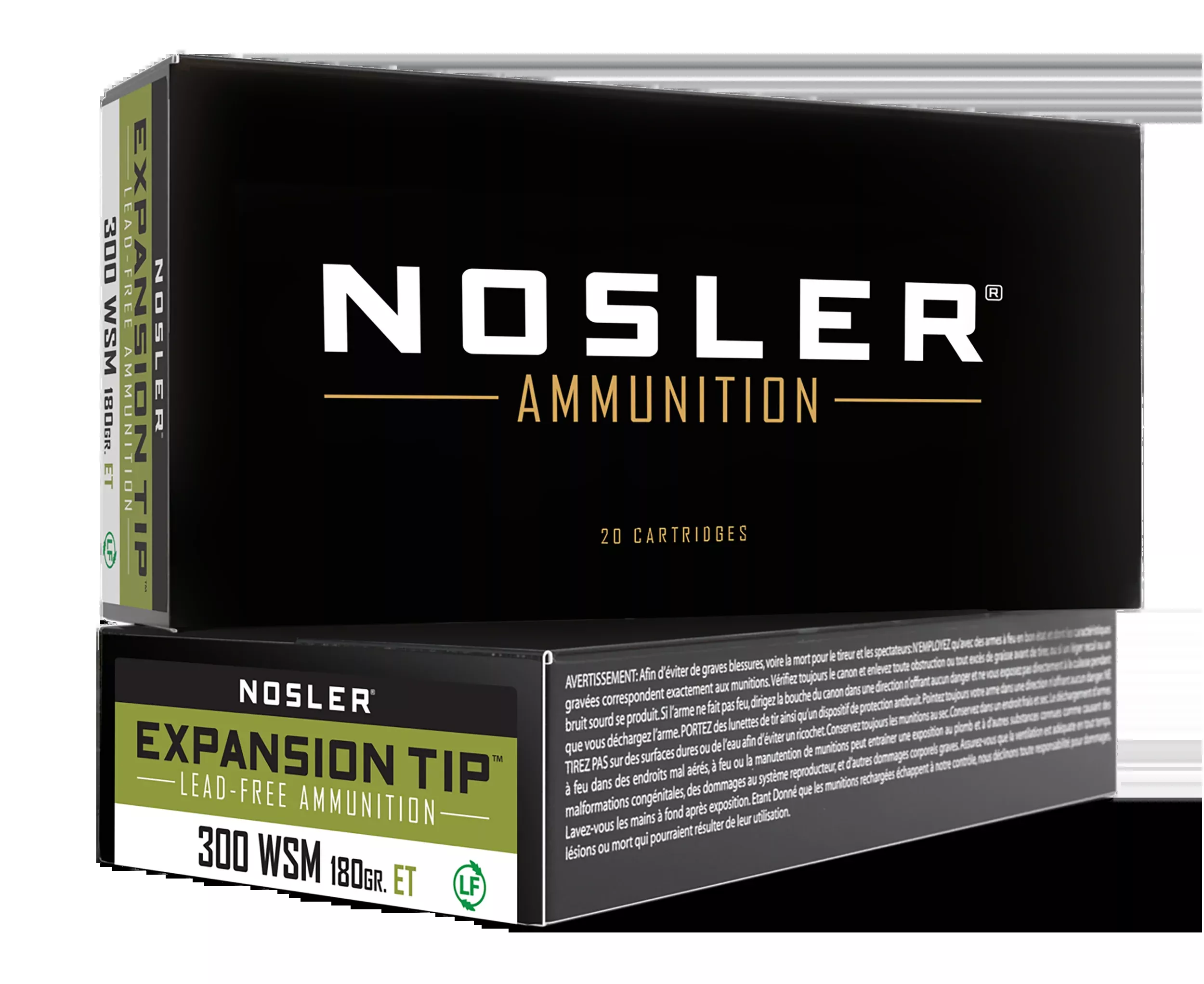 Nosler E-Tip 300 WSM 180gr Lead-Free 20-Rd/Box - Box or Case