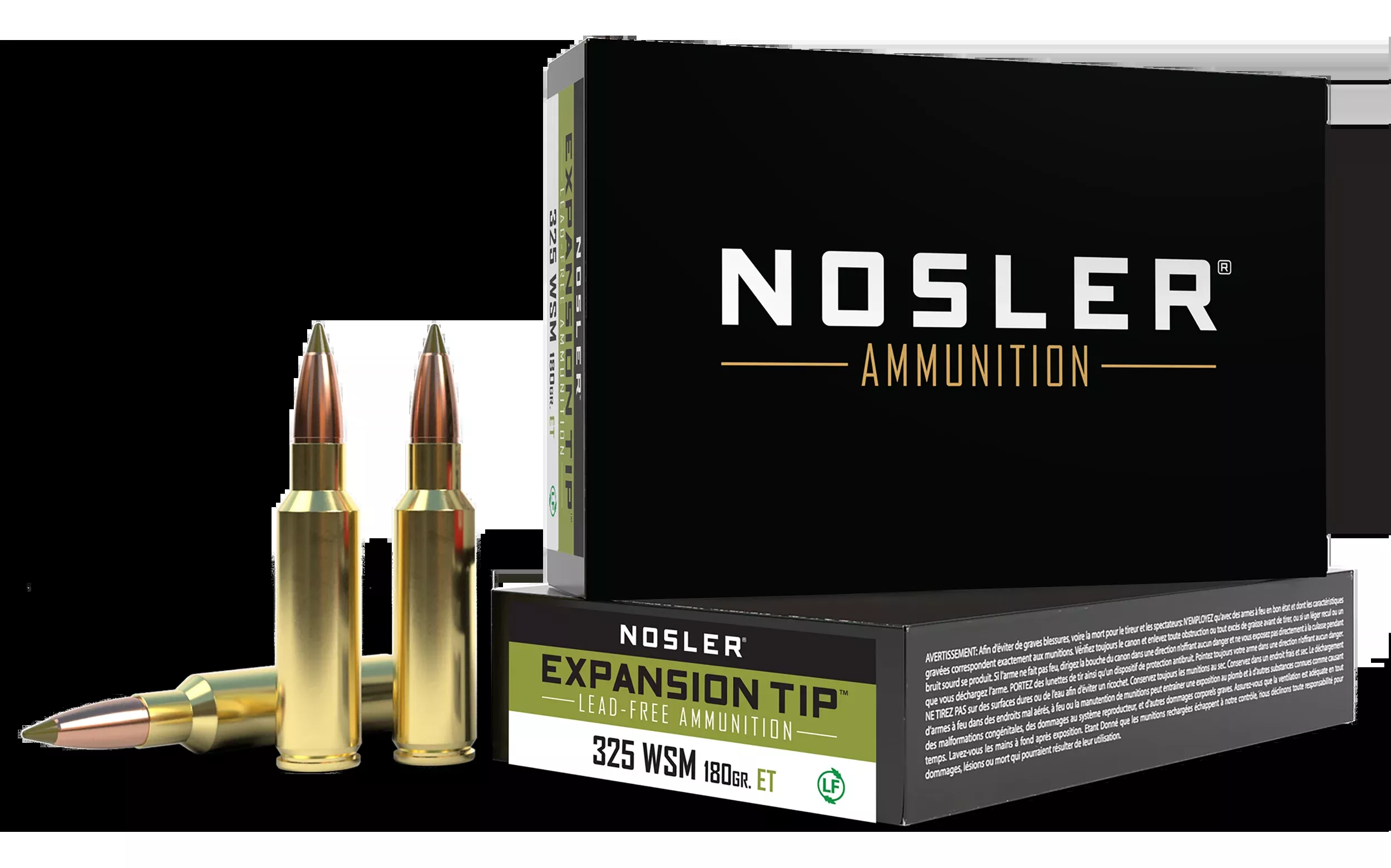 Nosler E-Tip Lead-Free 325 WSM 180gr 20-Rd/Box - Box or Case