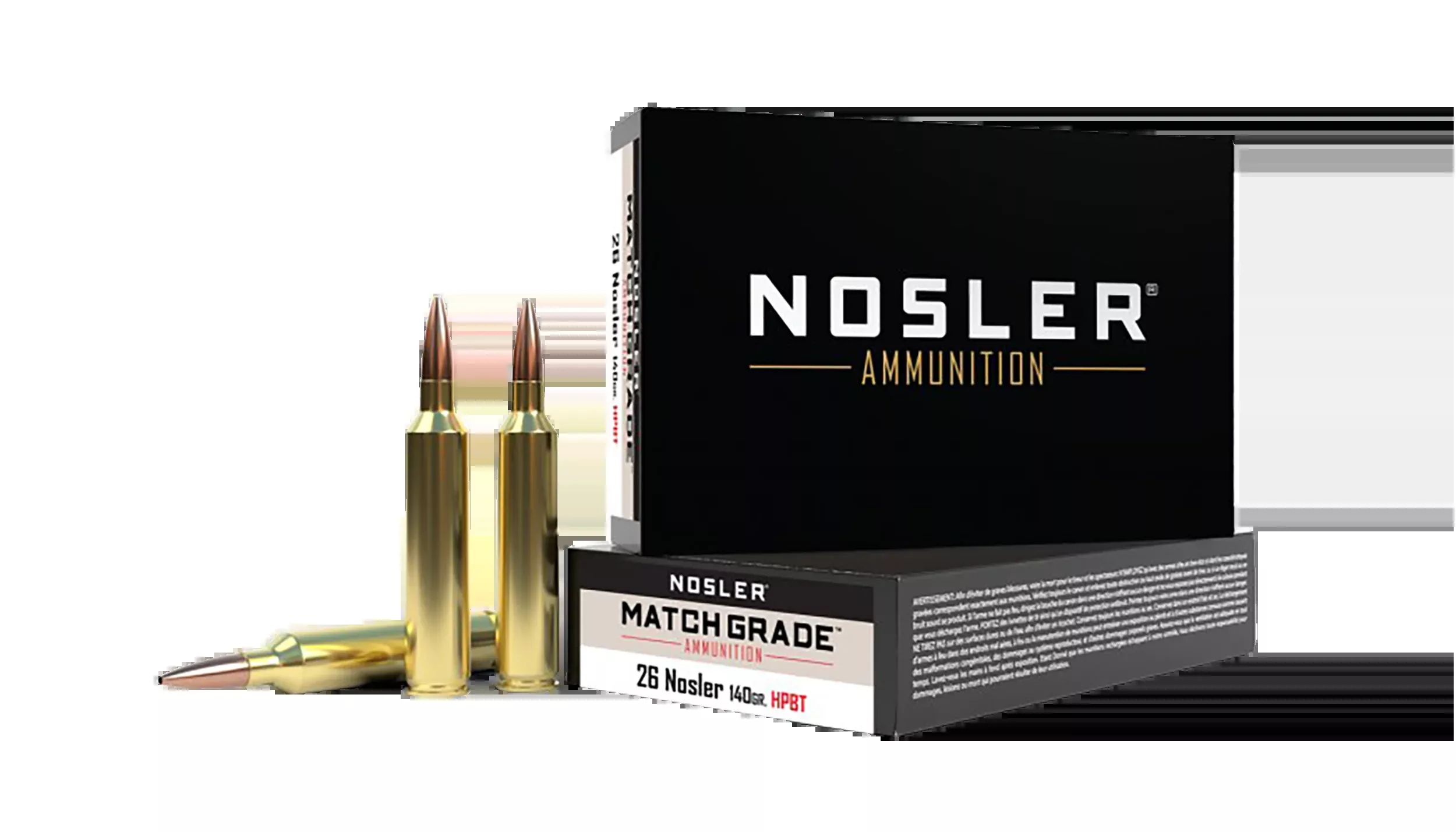 Nosler Match Grade 26 Nosler 140gr Custom Competition HPBT 20-Rd/Box - Box or Case