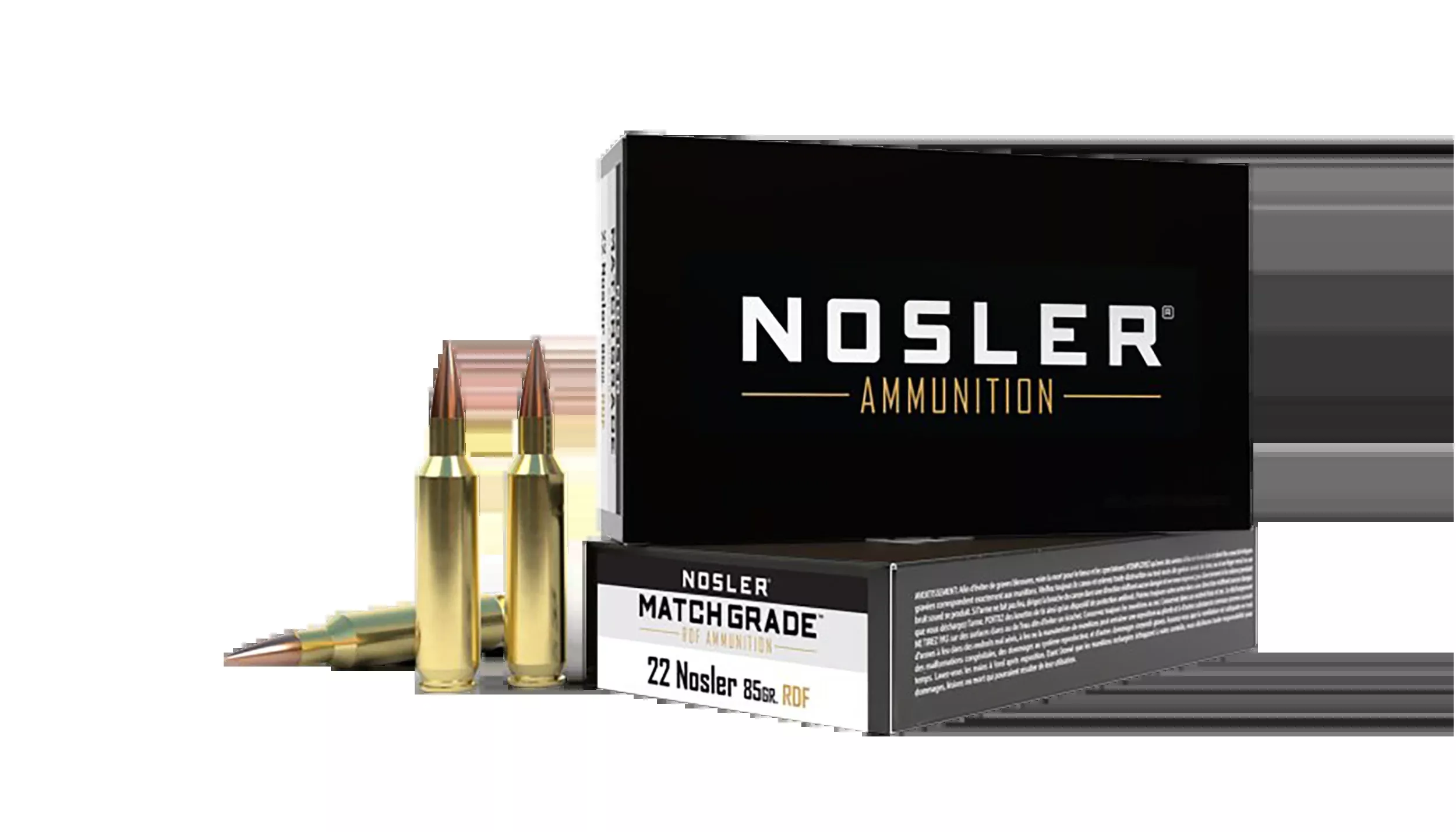 Nosler Match Grade RDF 22 Nosler 85gr HPBT 20-Rd/Box - Box or Case