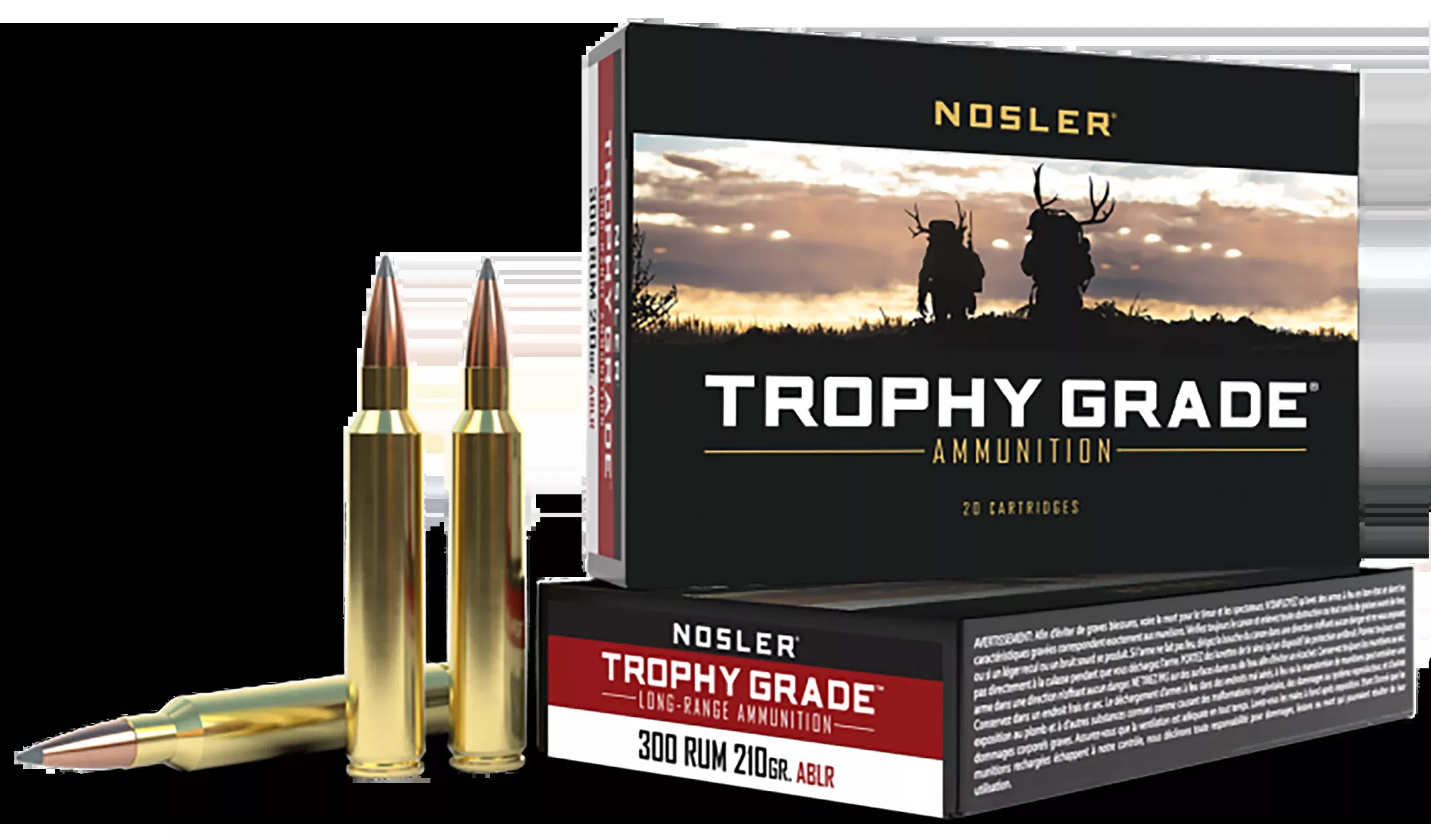 Nosler Trophy Grade Long-Range 300 RUM 210gr AccuBond Long Range 20/Box - Box or Case