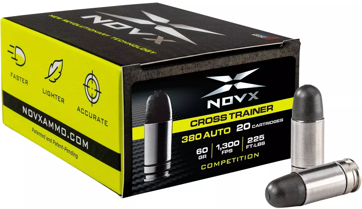 NovX 380CTCSS20 Black380ACP 60gr Copper Polymer Frangible 20 Per Box/10 Case