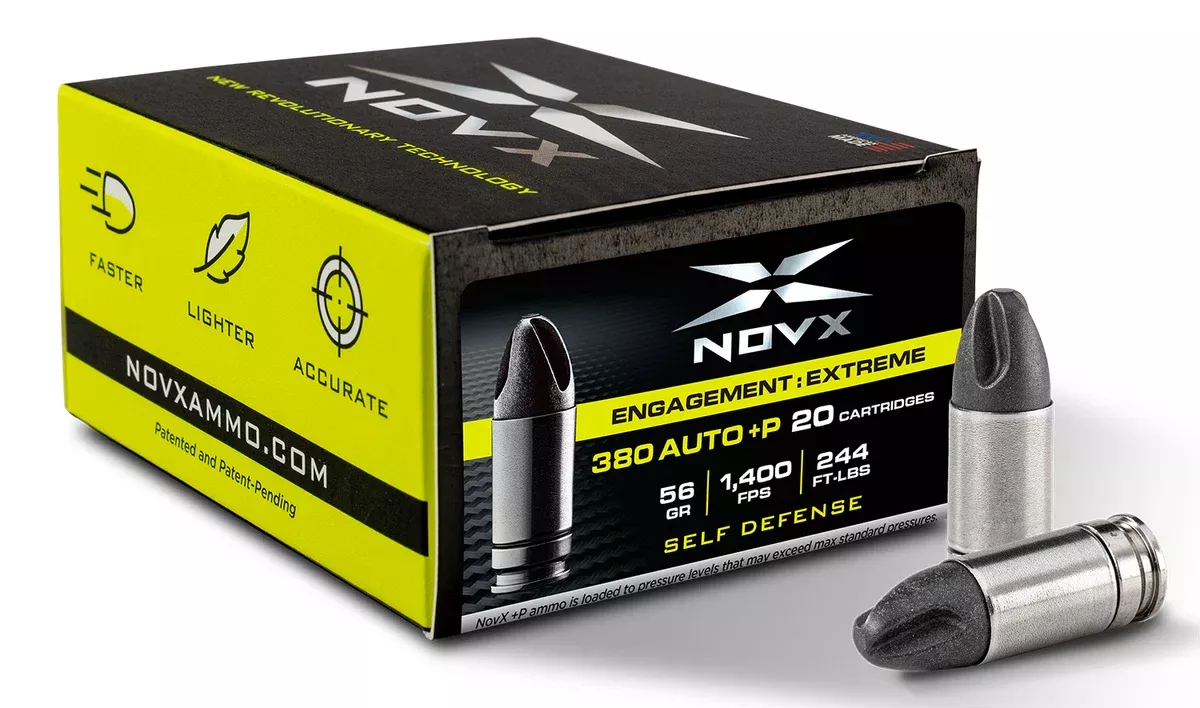 NovX 380EEPSS20 Engagement Extreme380 ACP +P 56 gr Fluted 20 Per Box/10 Cs