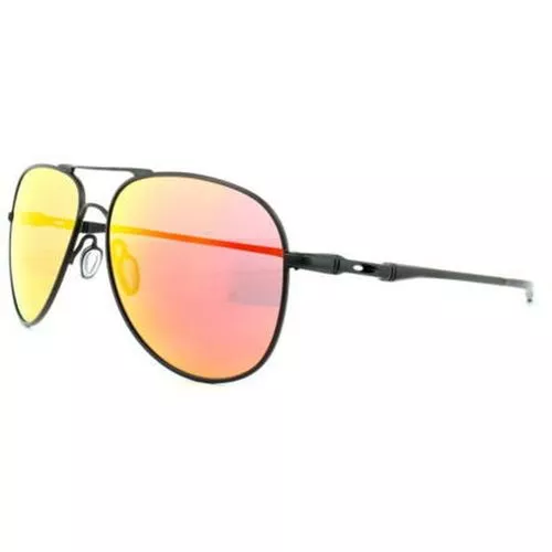 Oakley Elmont M & L Non-Polarized Iridium Aviator Sunglasses, Satin Black, 60 mm