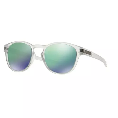 Oakley Latch Matte Clear/jade Iridium Sunglasses