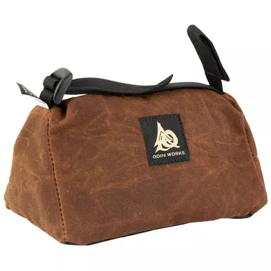 Odin Works Triangle Rear Rest Bag - 7.25"x4.25", Brown Waxed Canvas