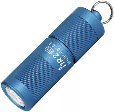 Olight i1R 2 Pro Rechargeable Keychain LED Flashlight with USB-C Charging Cable - 180 Max Lumens, Lake Blue