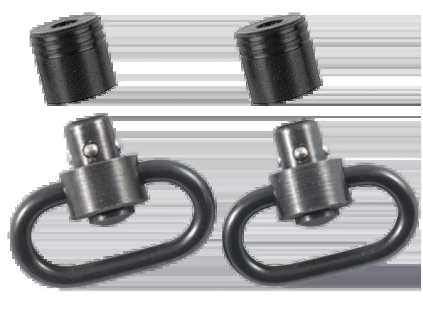 Outdoor Connection Push Button Swivel Set 1" Black Steel