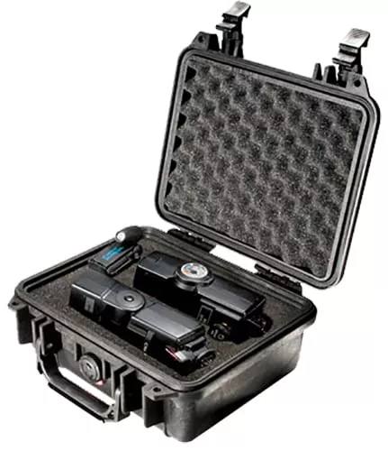 Pelican 1200000110 Protector Case Black Polypropylene Holds Handgun