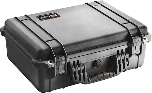 Pelican 1520000110 Protector Case Black Polypropylene Holds Handgun