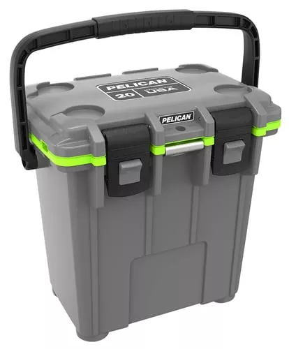 PELICAN 20Q-1-DKGRYEGRN 20QT ELITE COOLER GRY/GRN