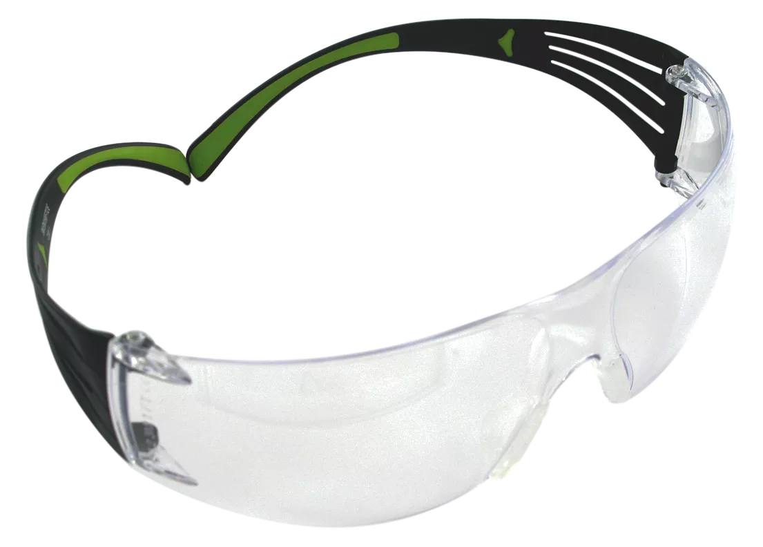 Peltor SF400PC8 Sport SecureFit 400 Adult Wraparound Clear Lens Polycarbonate Black Frame