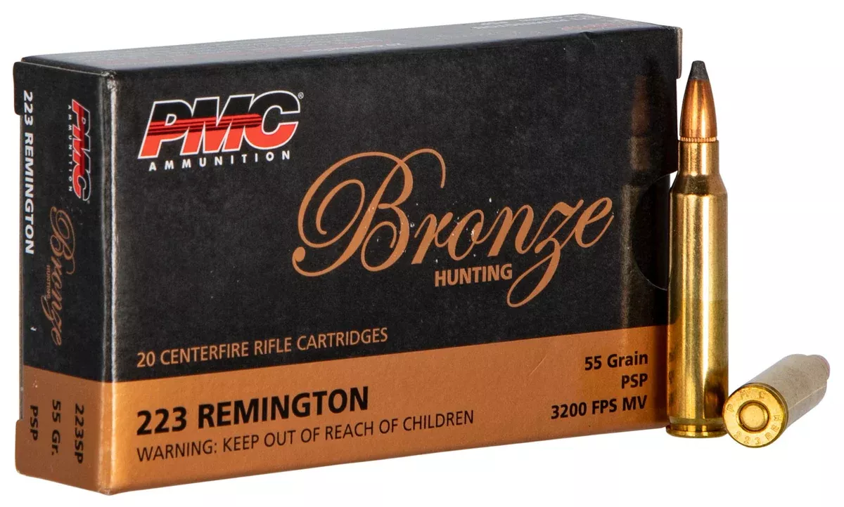 PMC 223SP Bronze223Rem 55gr Pointed Soft Point 20 Per Box/10 Case