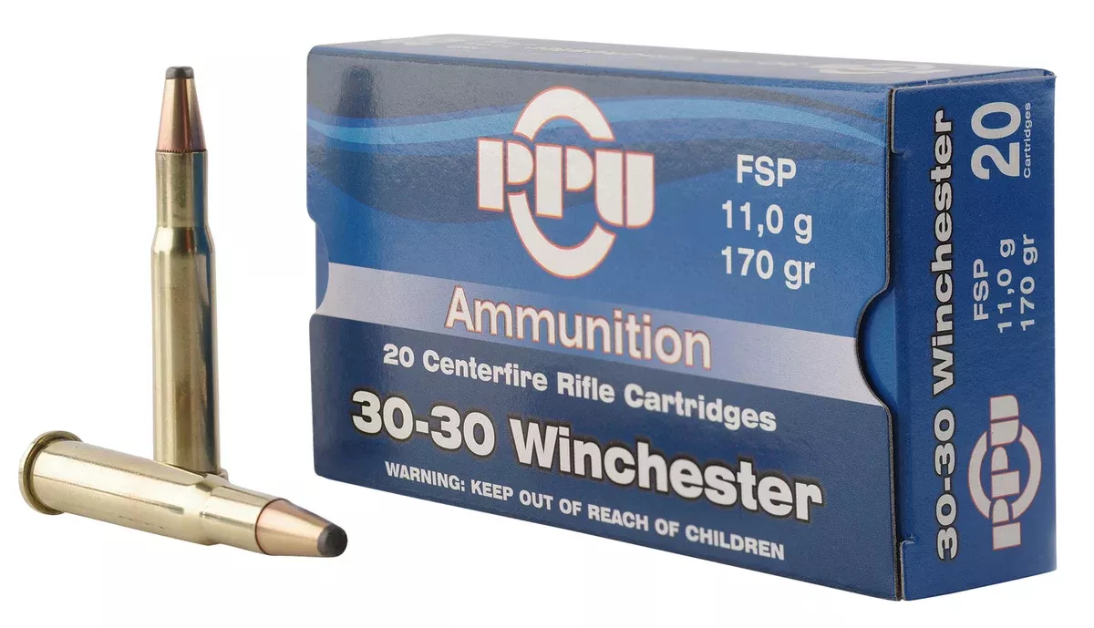 PPU PP30302 Standard Rifle30-30Win 170gr Flat Soft Point 20 Per Box/10 Case