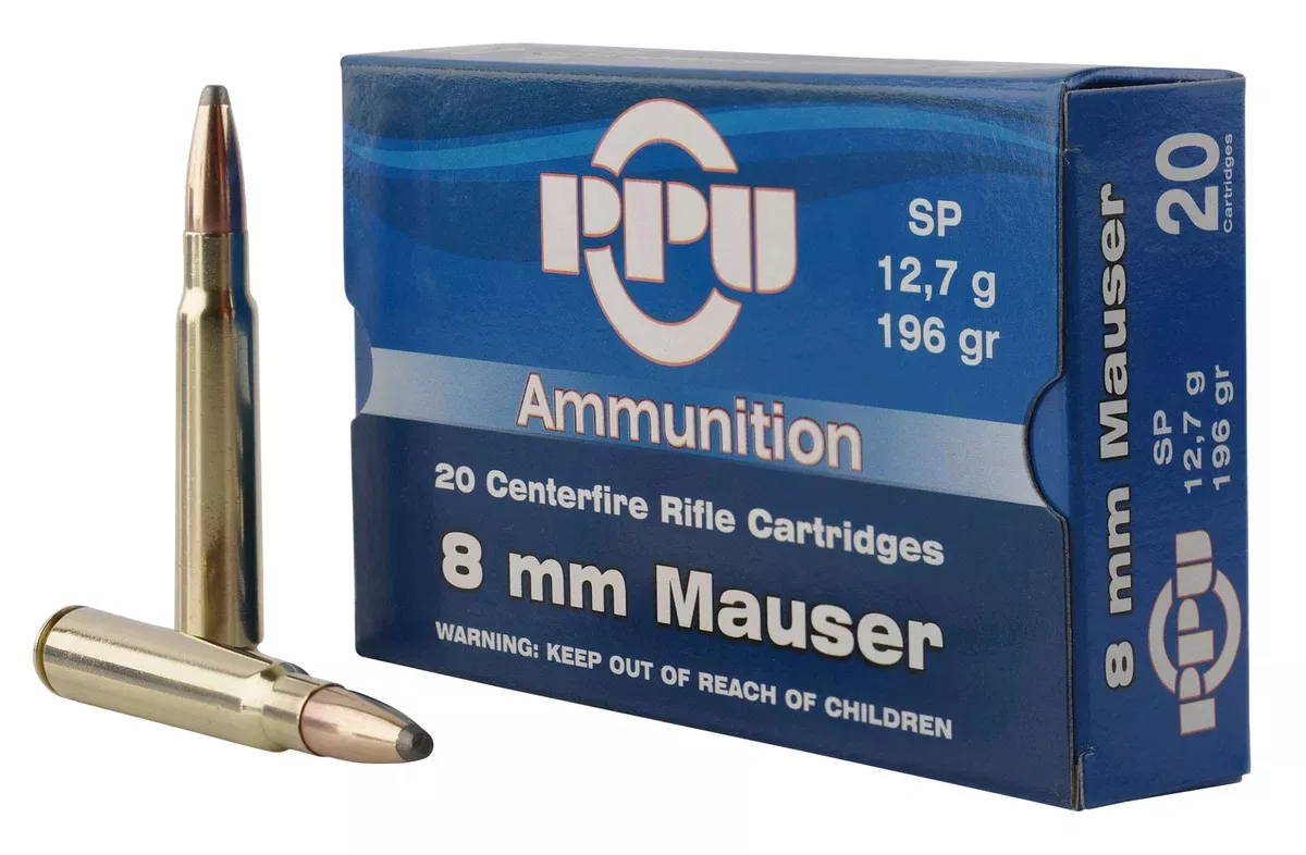 PPU PP8S Metric Rifle8mmMauser 196gr Soft Point 20 Per Box/10 Case